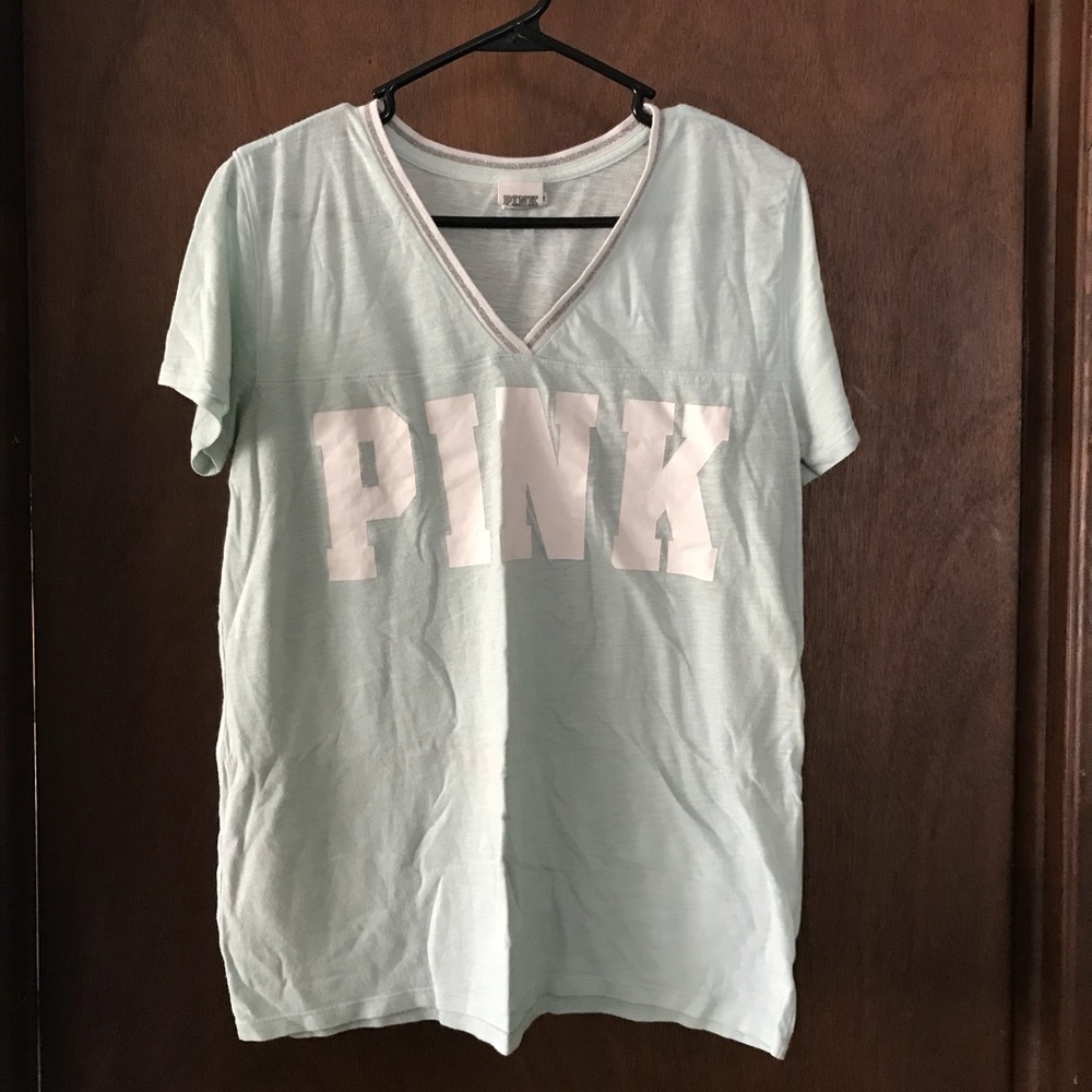 PINK baby blue shirt